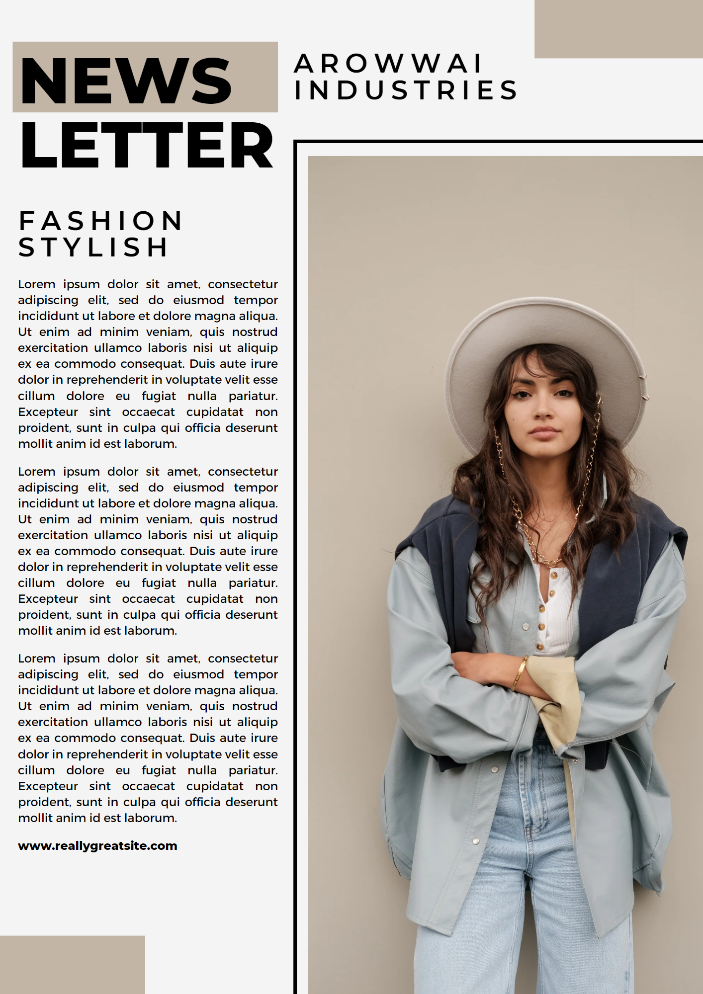 Modern Minimalist Fashion Stylish Newsletter